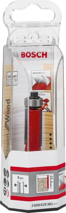 Produktbild Bosch Professional Zubehör Bündigfräser Expert for Wood Laminate, 8 mm, D1 12,7 mm, L 25,4 mm, G 71,5 mm