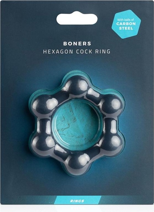 Produktbild Boners Hexagon Penisring mit Stahlkugeln (3.80 cm)