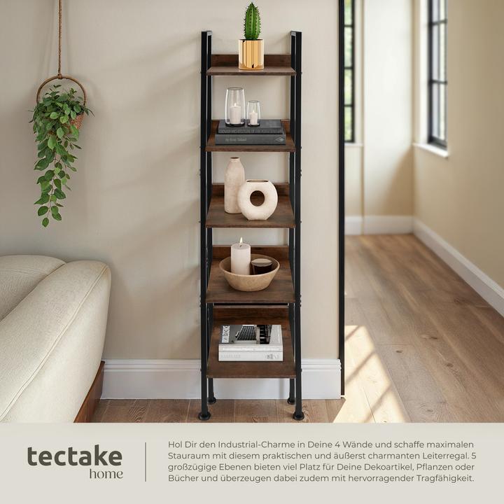 Immagine prodotto tectake Leiterregal (35.50 x 35.50 x 170.50 cm)