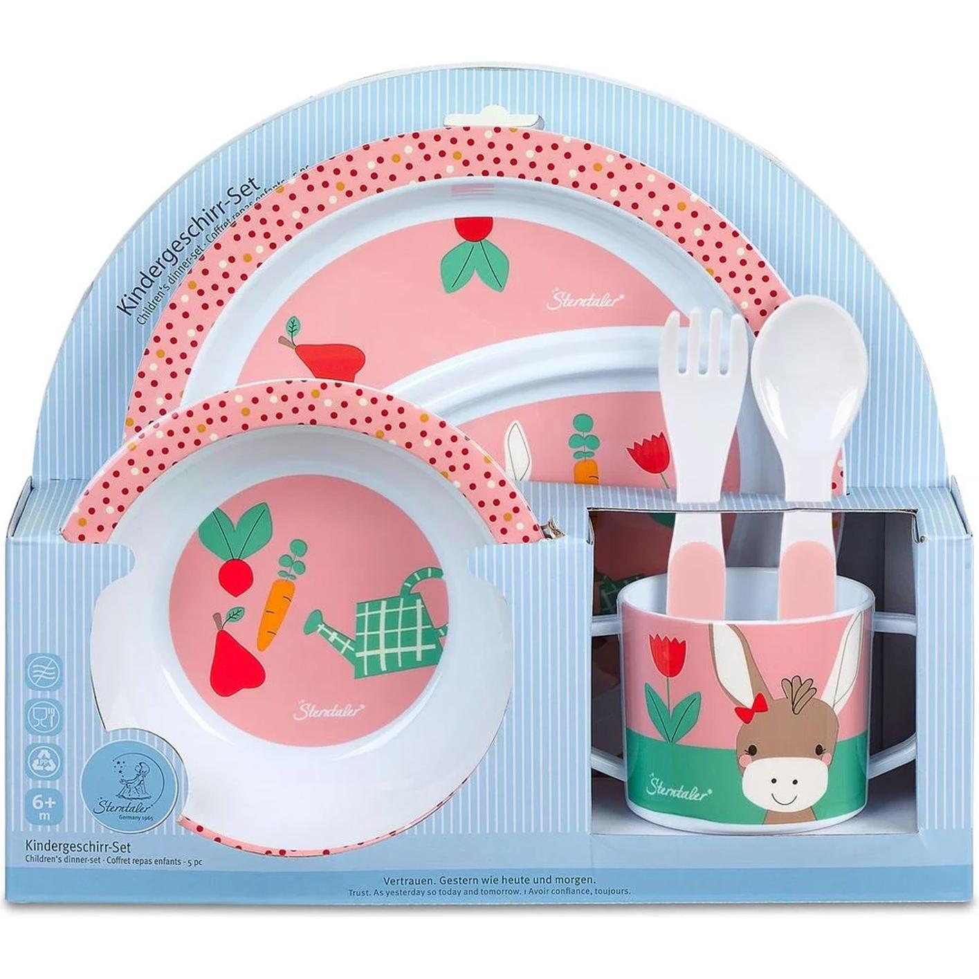 Sterntaler, Kindergeschirr + Kinderbesteck, Kindergeschirrset