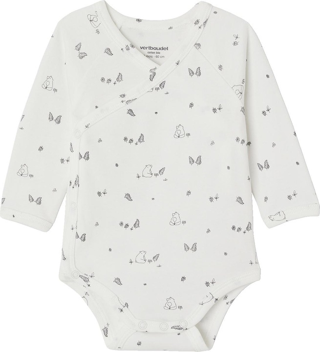 Actual product image Vertbaudet Bio-Kollektion: 2er-Pack Baby Wickelbodys mit langen Ärmeln (50)