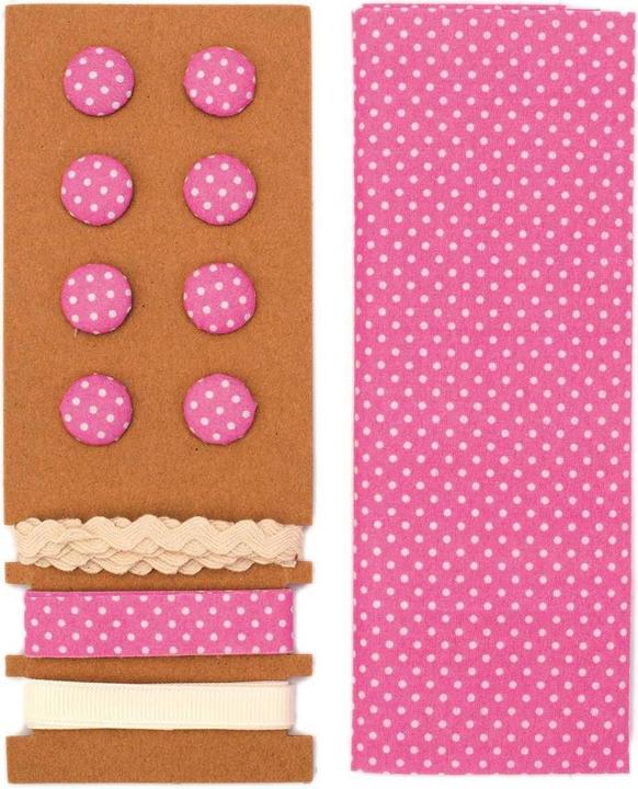 Produktbild Glorex Stoffset pink Punkte