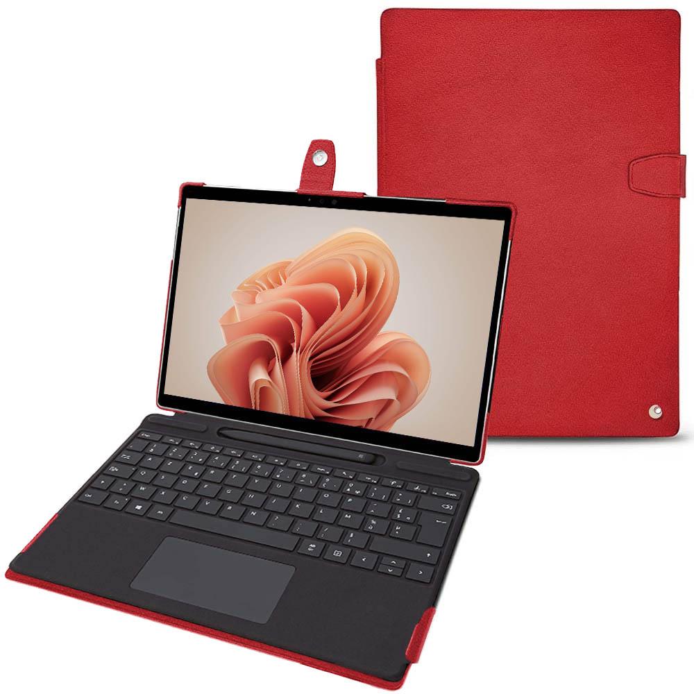 Noreve Lederschutzhülle Microsoft Surface Pro 9 (Surface Pro), Tablet Hülle, Rot