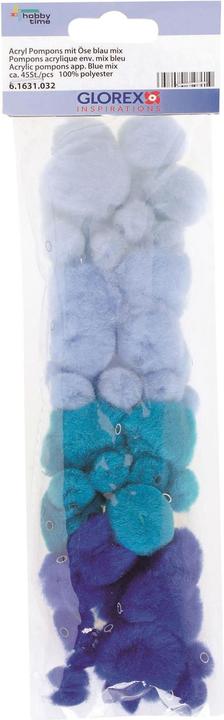 Glorex Pompons with eyelet 45 pcs.