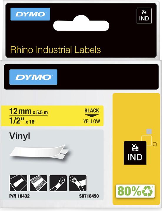 Produktbild Dymo Schriftband-Kassette Rhino IND (1.20 cm, Mehrfarbig)