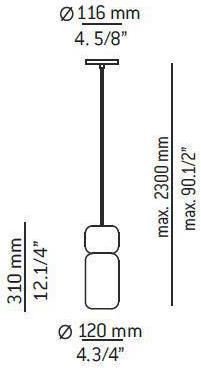 Produktbild Estiluz pila T-3555S-W / 56, Schwarz matt (850 lm)