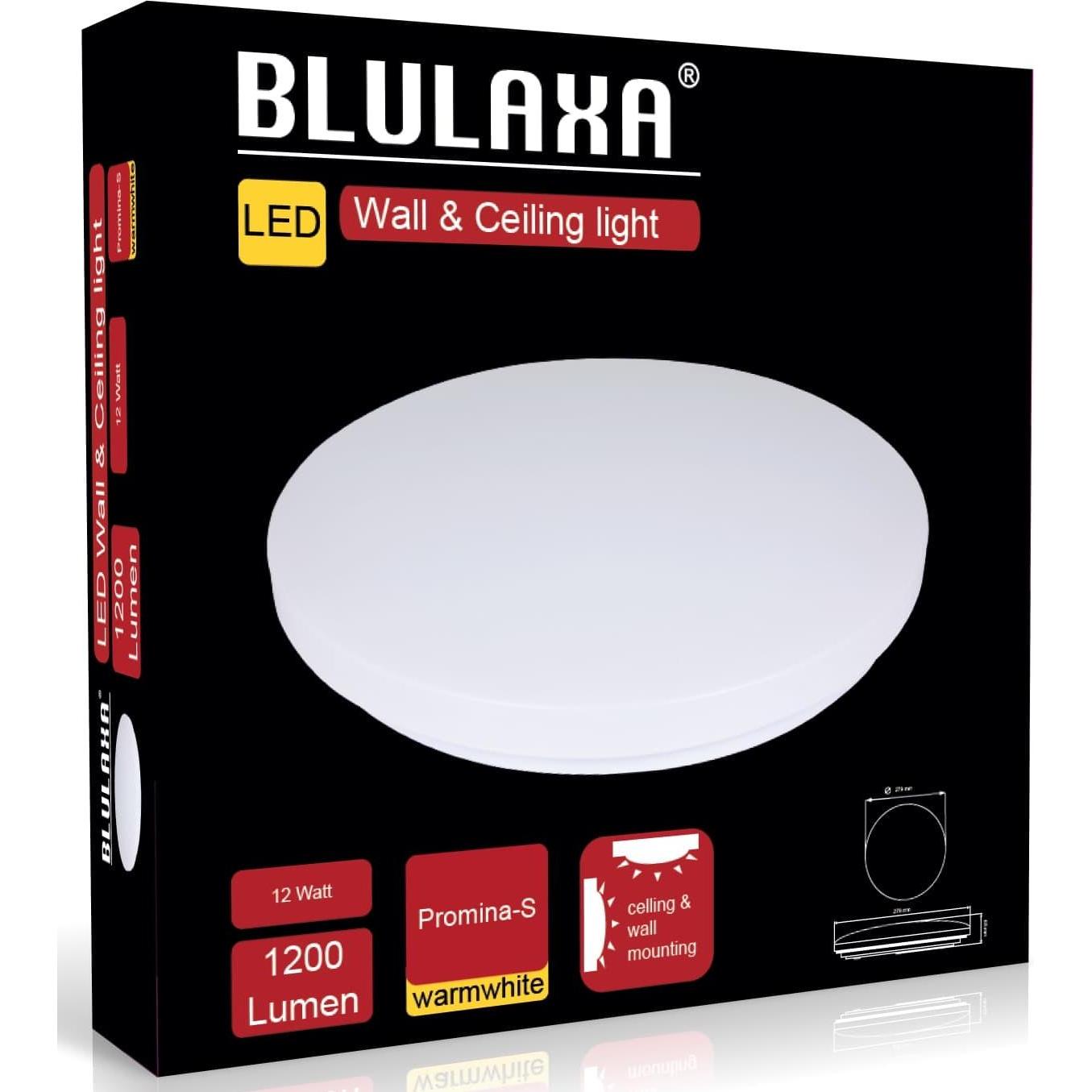 Thumbnail - Blulaxa, Wandleuchte + Deckenleuchte, LED-Deckenleuchte Promina-S, 12 W, 1200 lm, 3000 K