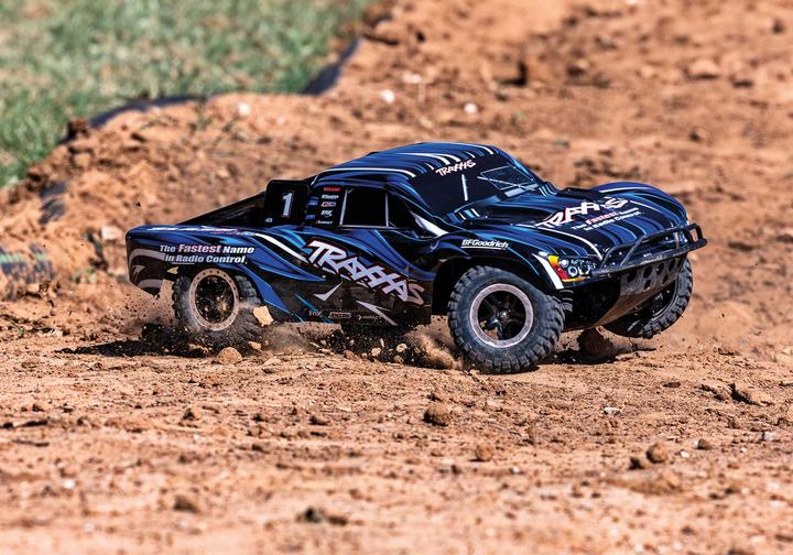 Immagine prodotto Traxxas Slash 4x4 VXL Clipless blu 1/10 Short-Course RTR Brushless, HD, senza batteria e caricatore (RTR pronto all'uso)