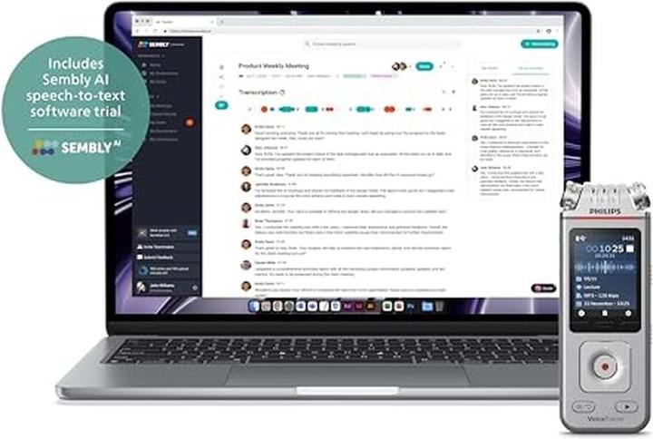 Image du produit Philips DVT4115 Traceur vocal numérique (8 Go)