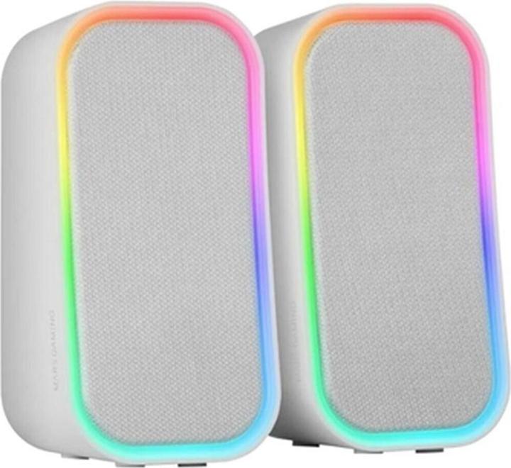 Mars Gaming Enceintes Bluetooth MS-OM RGB (Blanc)