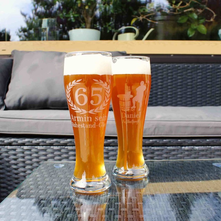 Produktbild Luxentu Weissbierglas mit Gravur 50. Jubiläum (0.50 l, 1 x)