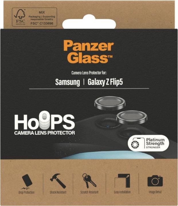 Actual product image PanzerGlass Hoops Camera Lens Protector Galaxy Z Flip 5 (1 pcs., Samsung Galaxy Z Flip5)