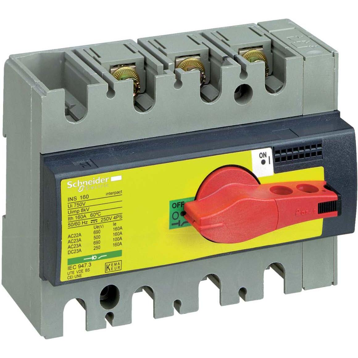 Schneider Electric, Systemstromversorgung, Lasttrennsch. INS100,3P, 100A/690V 28924