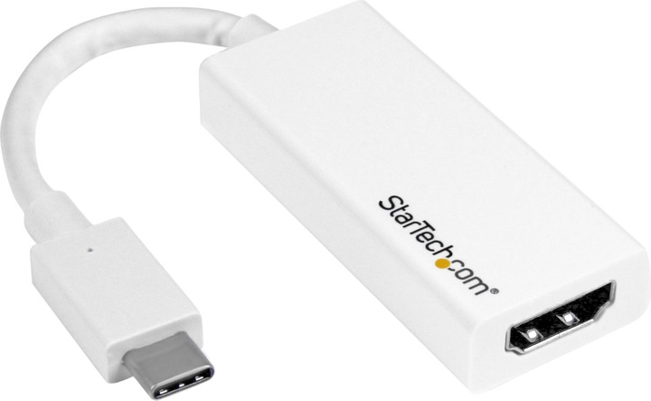 Actual product image StarTech USB-C to HDMI Adapter - USB Type C to HDMI Converter for Computer with USB - 4K 60Hz - White (HDMI, 15 cm)
