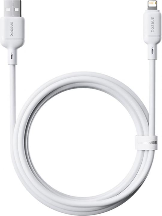 Produktbild Baseus Silky Series Ladekabel USB auf iP 2.4A 2m Weiss (2 m, 12 W)
