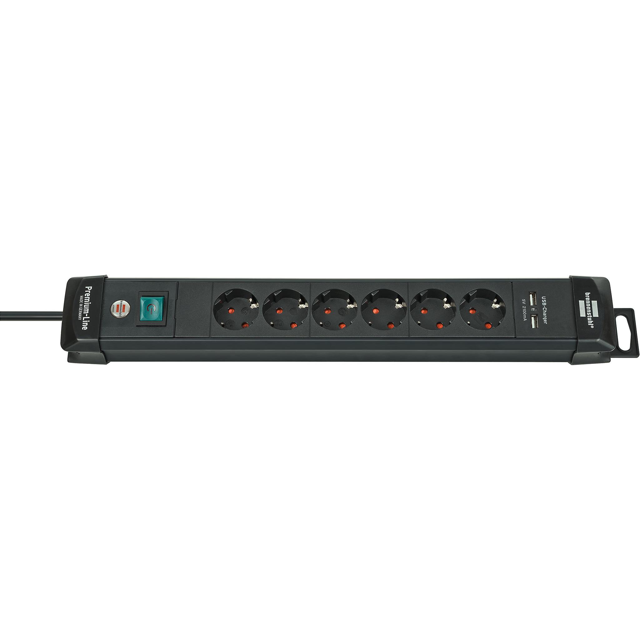 Brennenstuhl, Steckdosenleiste, Premium-Line (8 x, USB-A, CEE 7/3, 3 m)