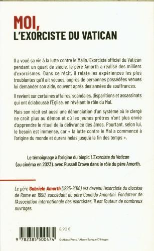Valeurs nutritives et ingrédients Moi, l'exorciste du Vatican (Français, Amorth Gabriele, 2024)