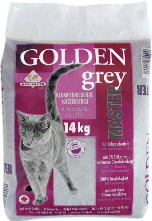 Productafbeelding Pet-Earth Kattenbakvulling Golden Grey Master Kinderpoeder (Bindmiddel, 7 kg)