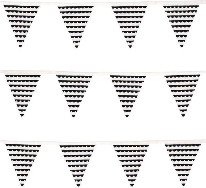 Image du produit Jabadabado Chaîne de fanion en tissu noir (15 x 6 x 20 cm)