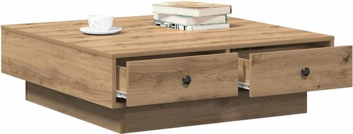 Produktbild VidaXL Couchtisch Eiche Furnier, MDF 90 x 90 x 28 cm Aufbewahrung (90 x 90 x 28 cm)