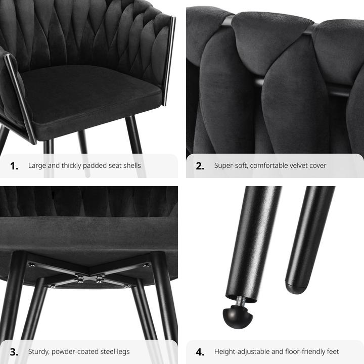 Actual product image tectake Esszimmerstuhl Astano 2er Set