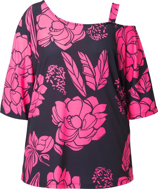Image du produit Miamoda T-shirt oversize, motif à fleur, découpe à l'épaule (58)