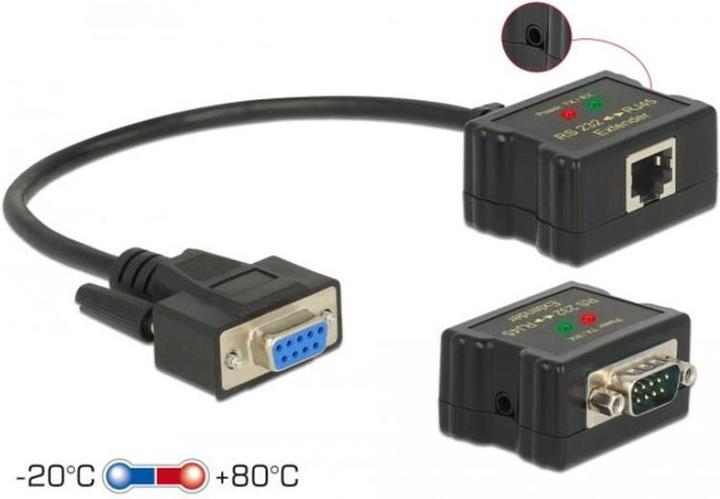 Actual product image Delock Extender RS-232 DB9 with 2 converters (0.04 m)