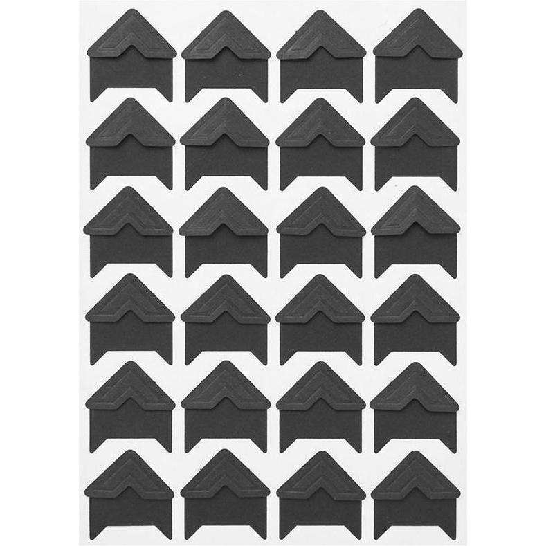 Teka, Colla per foto + per poster, Selbstklebende Fotoecken, schwarz, 48 Stk
