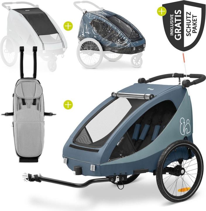 Produktbild Hauck 2in1 Fahrradanhänger Sparset Dryk Duo Plus