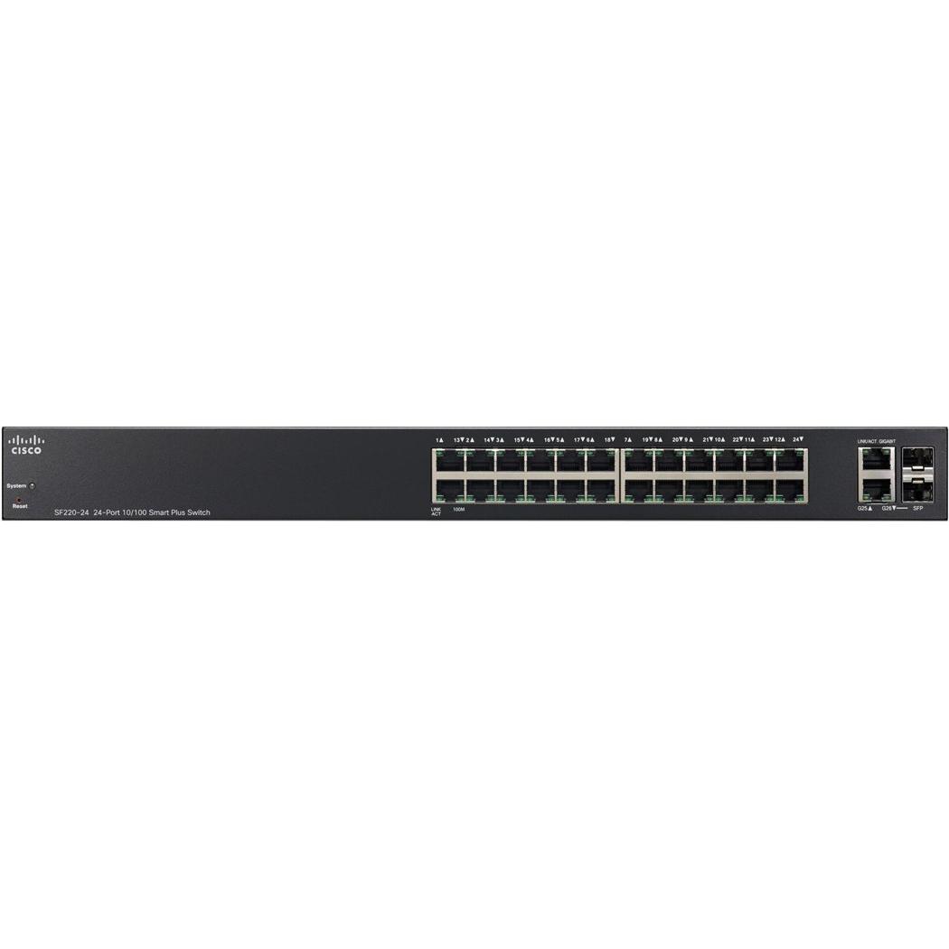 Thumbnail - Cisco SF220-24: 24 Port Smart Plus Switch (24 Ports), Netzwerk Switch, Schwarz