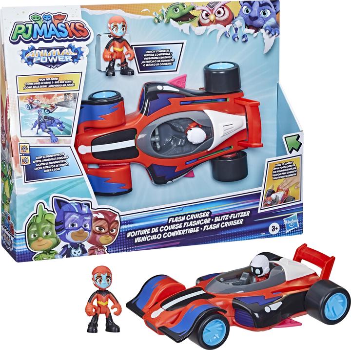 Image du produit PJ Masks Animal Power Flash Fitzer Jouet d'éveil, voiture transformable avec lumières et sons
