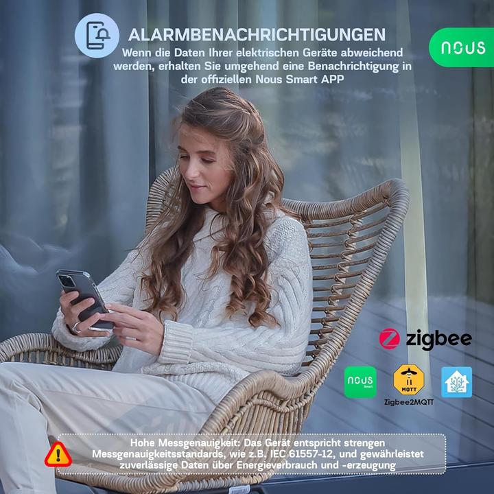 Actual product image Nous D4Z energy monitor ZigBee 120A incl. 3 phase terminals/ZigBee 3.0