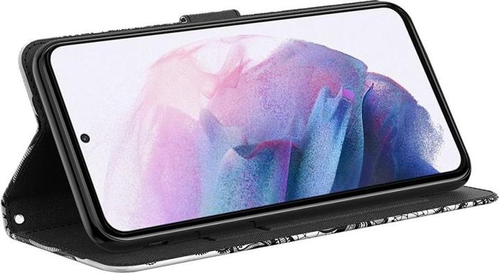 Produktbild Cover-Discount Galaxy S22 Ultra - Etui Glitzer Effekt Blumen schwarz (Samsung Galaxy S22 Ultra)