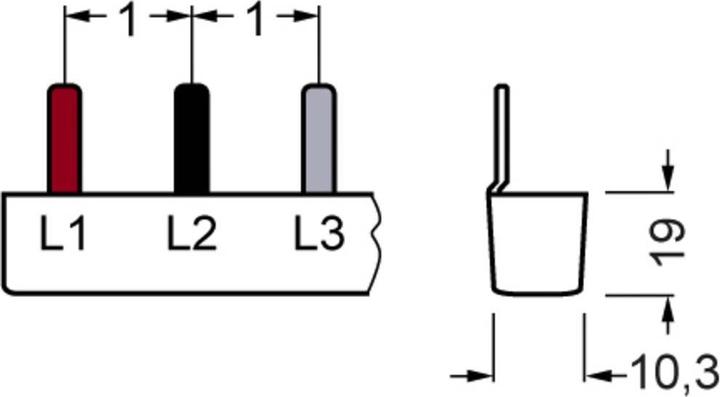 Actual product image Siemens Phase busbar 3ph 18mm 102.5mm 16qmm 80A 5ST3643