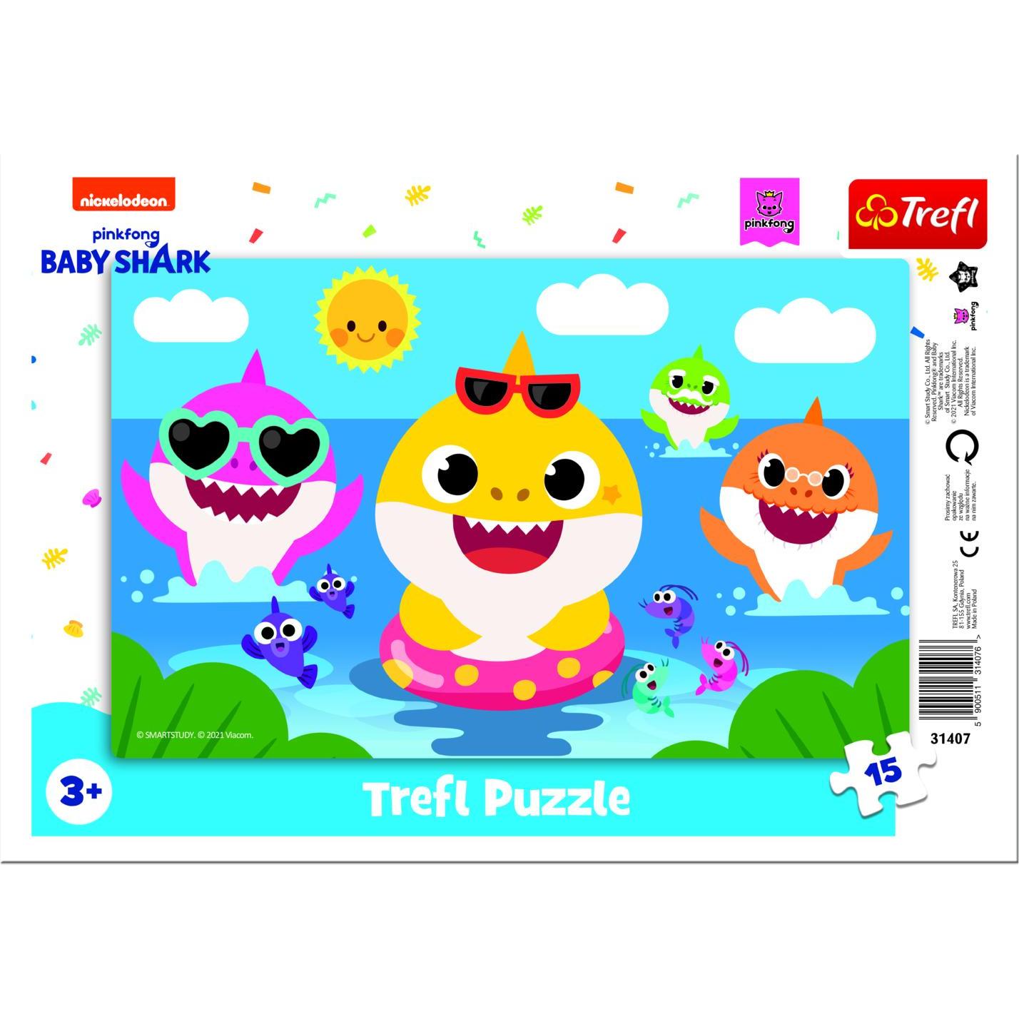 Trefl Das Rahmenpuzzle für die Kleinsten besteht aus 15 Puzzles und einem Block mit Rahmen, der beim Zusam (15 Teile)