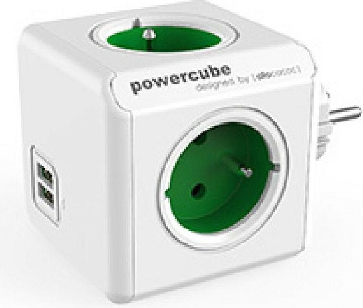 Allocacoc PowerCube Original USB Type E (PowerCube USB GREEN 2202) (4 x, CEE 7/5)
