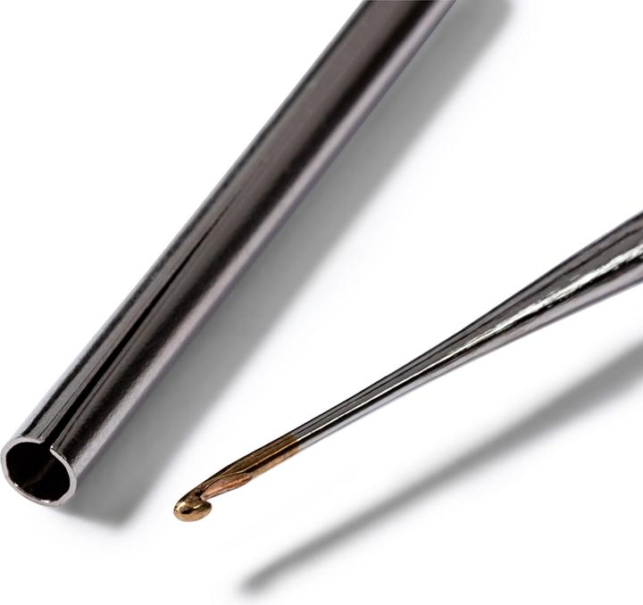 Productafbeelding Prym Haaknaald met Record softgrip, zilver 1,75 mm, kaart