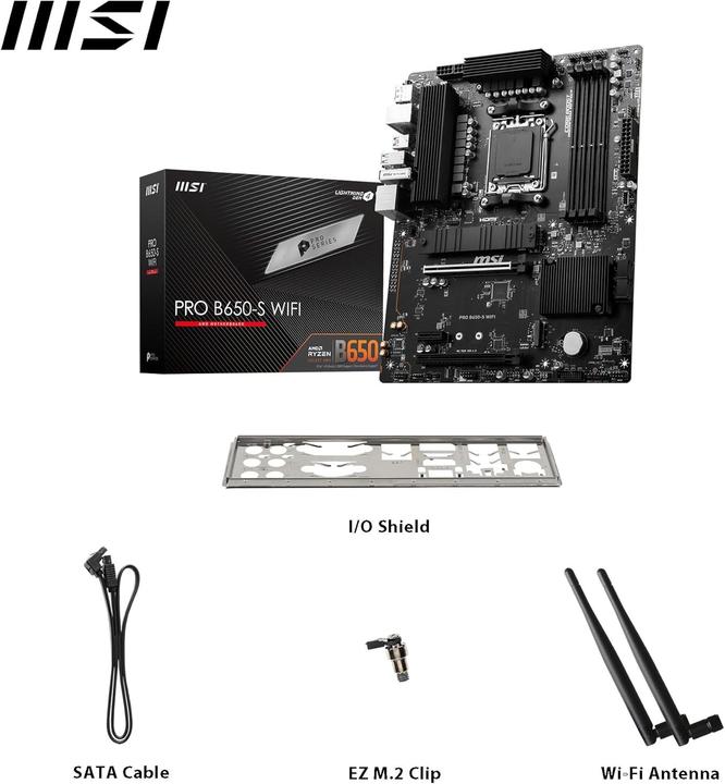 Produktbild MSI PRO B650-S WIFI (AM5, AMD B650, ATX)