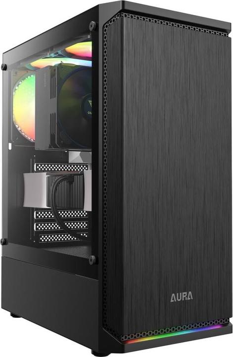 Actual product image Gamdias Boitier Moyen Tour ATX Aura GC8 RGB avec panneau vitré (Noir) (ATX, mATX, Mini-ITX)