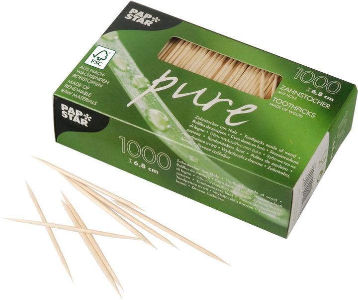 Papstar Stuzzicadenti 6,8 cm "puro (1000 x)