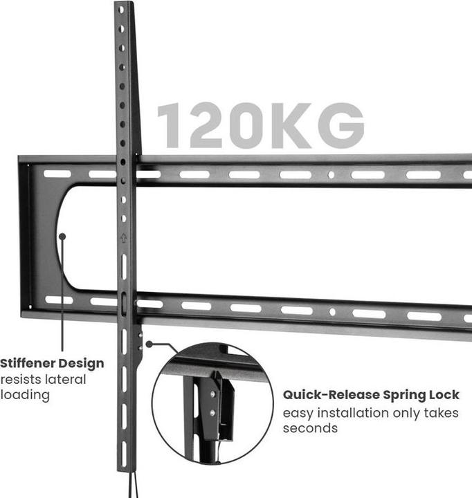 Immagine prodotto Value Staffa da parete per TV, distanza dalla parete di 35 mm (Muro, 120", 120 kg)