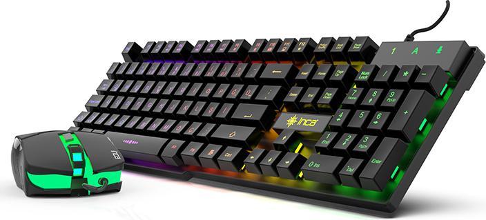 Actual product image Inca Gaming keyboard IKG-448 incl. mouse, RGB, German layout retail (Germany, Cable)