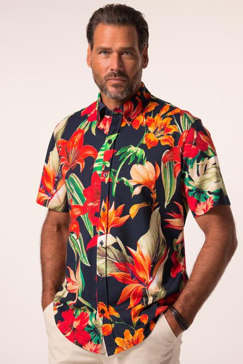 Immagine prodotto JP1880 JP 1880 Jersey-Hemd, Halbarm, Alloverprint, Buttondown-Kragen, Modern Fit (XL)