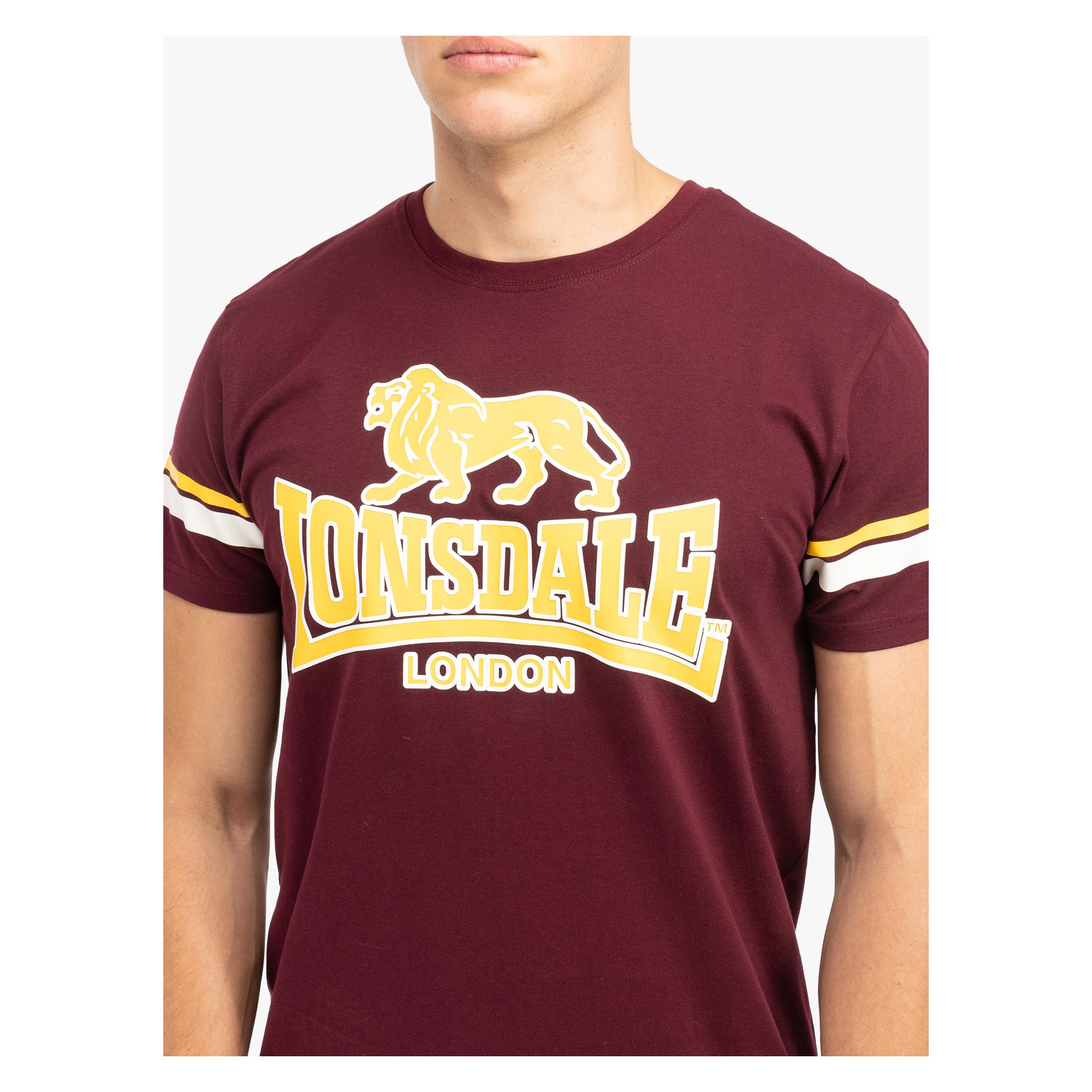 Lonsdale, Herren, Shirts, Methley, Mehrfarbig, Weiss, Gelb, (M)