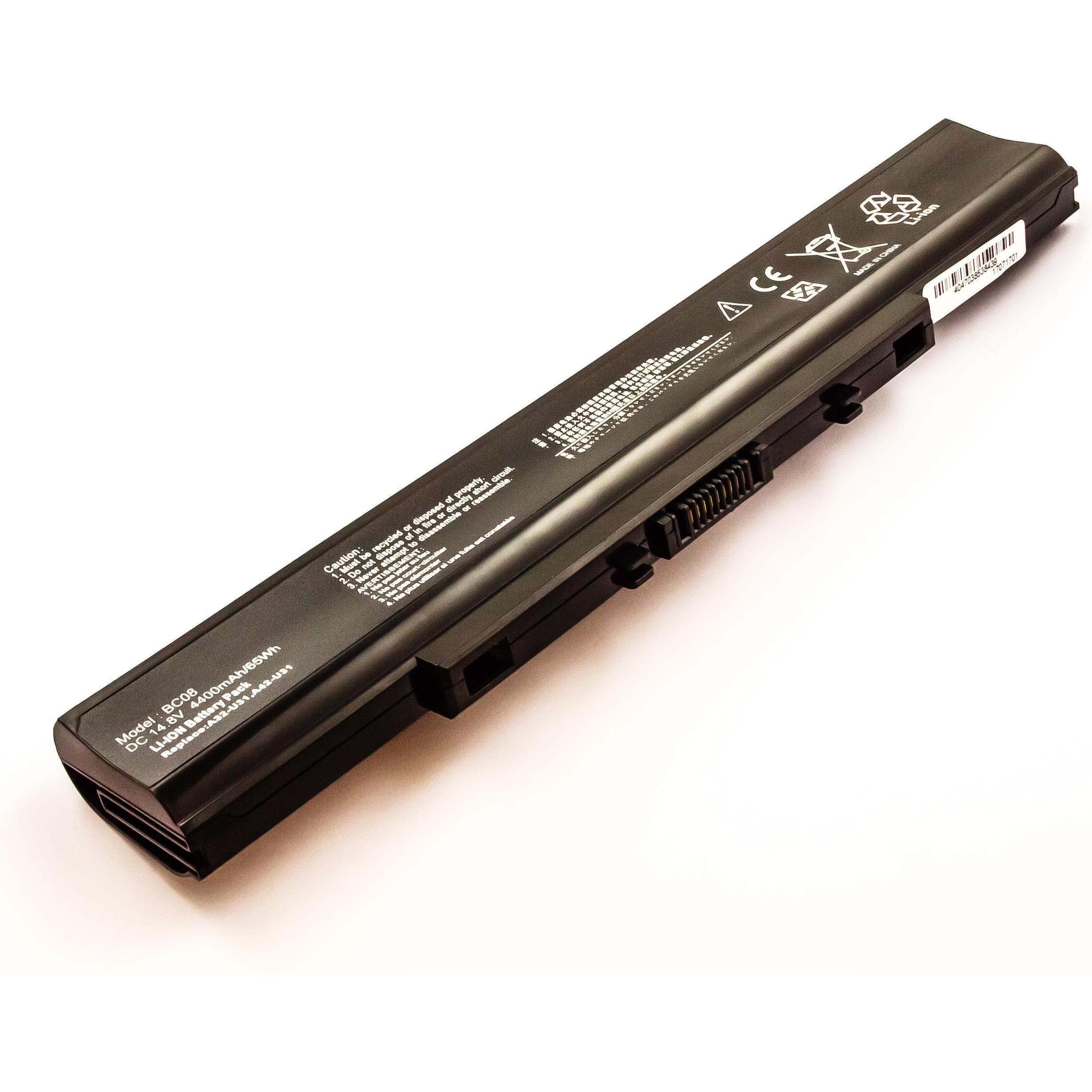 AGI 20619 - Akku - ASUS - A32-U31 (4400 mAh), Notebook Akku, Schwarz