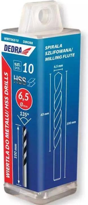 Image du produit Dedra Forets HSS, acier 4341, 135°, 7x109mm, 10 pièces (7 mm)