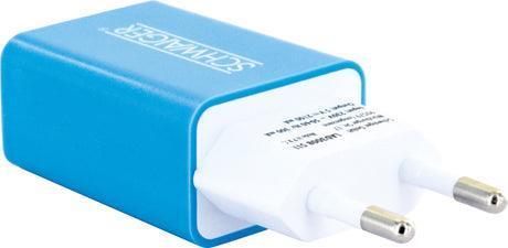 Actual product image Schwaiger 230V Charging adapter USB white/blue (10.50 W, 1 portion)