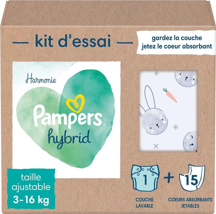 Image du produit Pampers Hybride (Taille 1, Taille 2, Pack, 1 pcs)