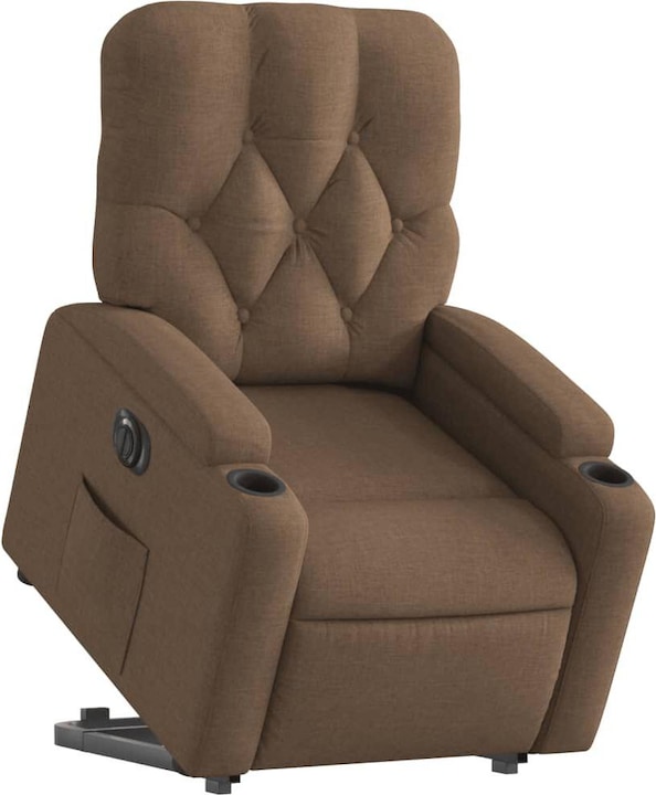 Immagine prodotto VidaXL Poltrona relax con ausilio per l'alzata Poltrona elettrica per la TV Poltrona in tessuto marrone