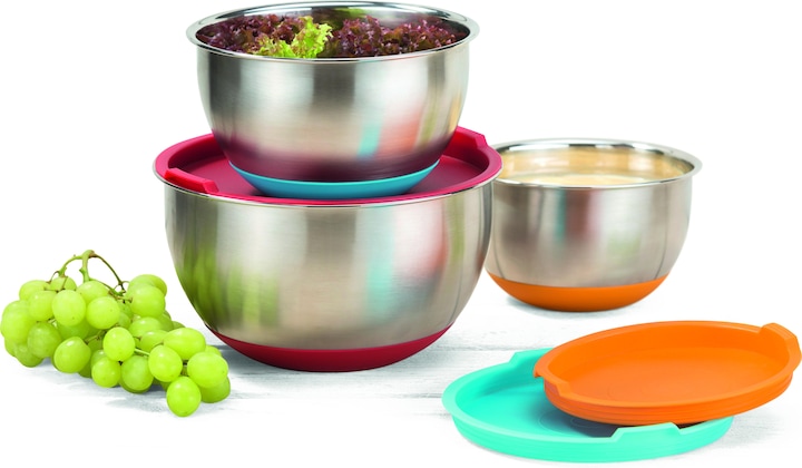 Image du produit Genius Ensemble de bols en acier inoxydable (22 cm, 3 l, 3 x)